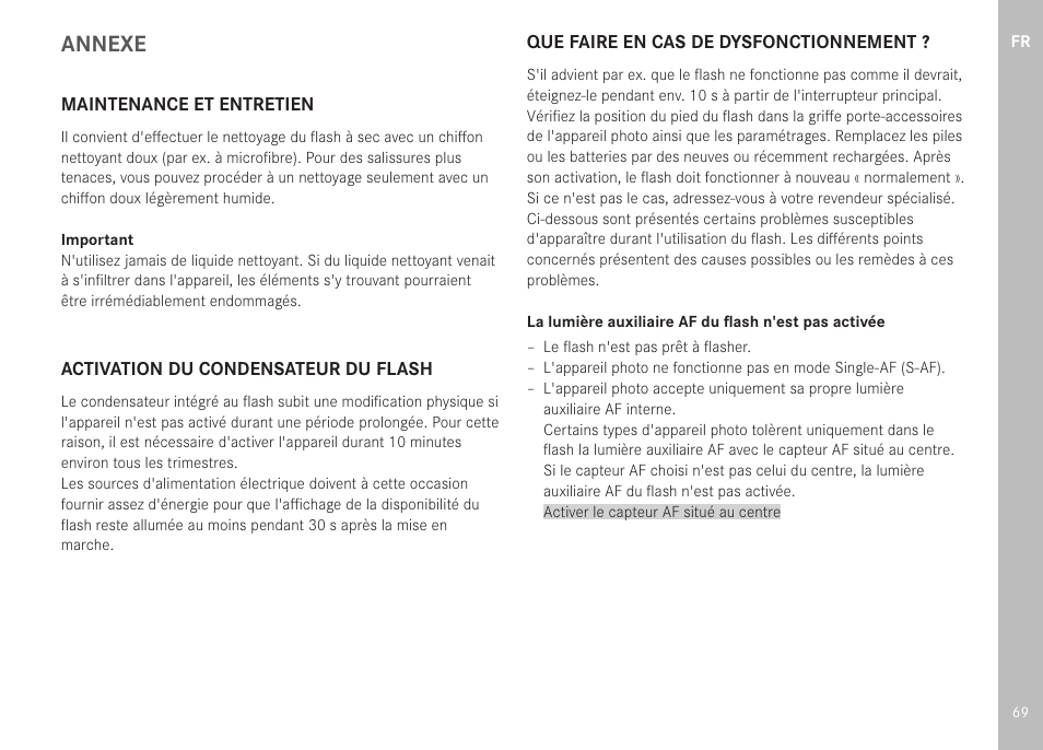 Annexe | LEICA SF 40 Flash User Manual | Page 71 / 150