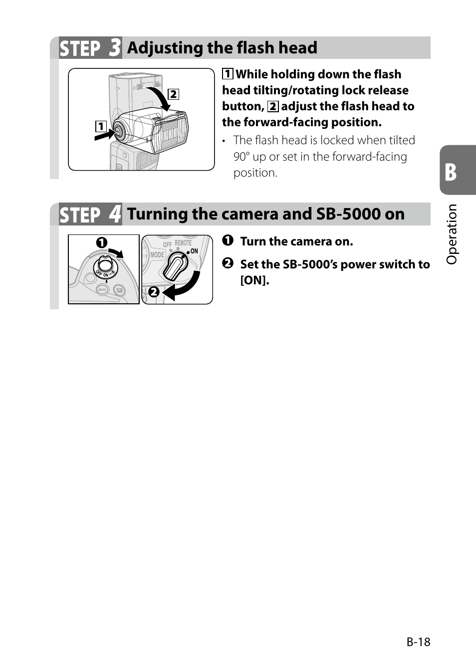 B-18), B-18, c-1), Step | Nikon SB-5000 AF Speedlight User Manual | Page 33 / 120