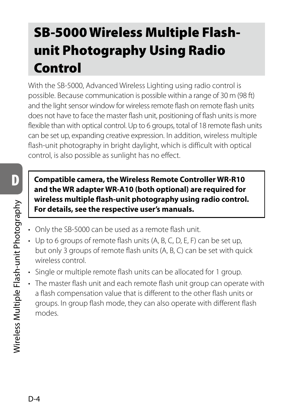 Nikon SB-5000 AF Speedlight User Manual | Page 56 / 120