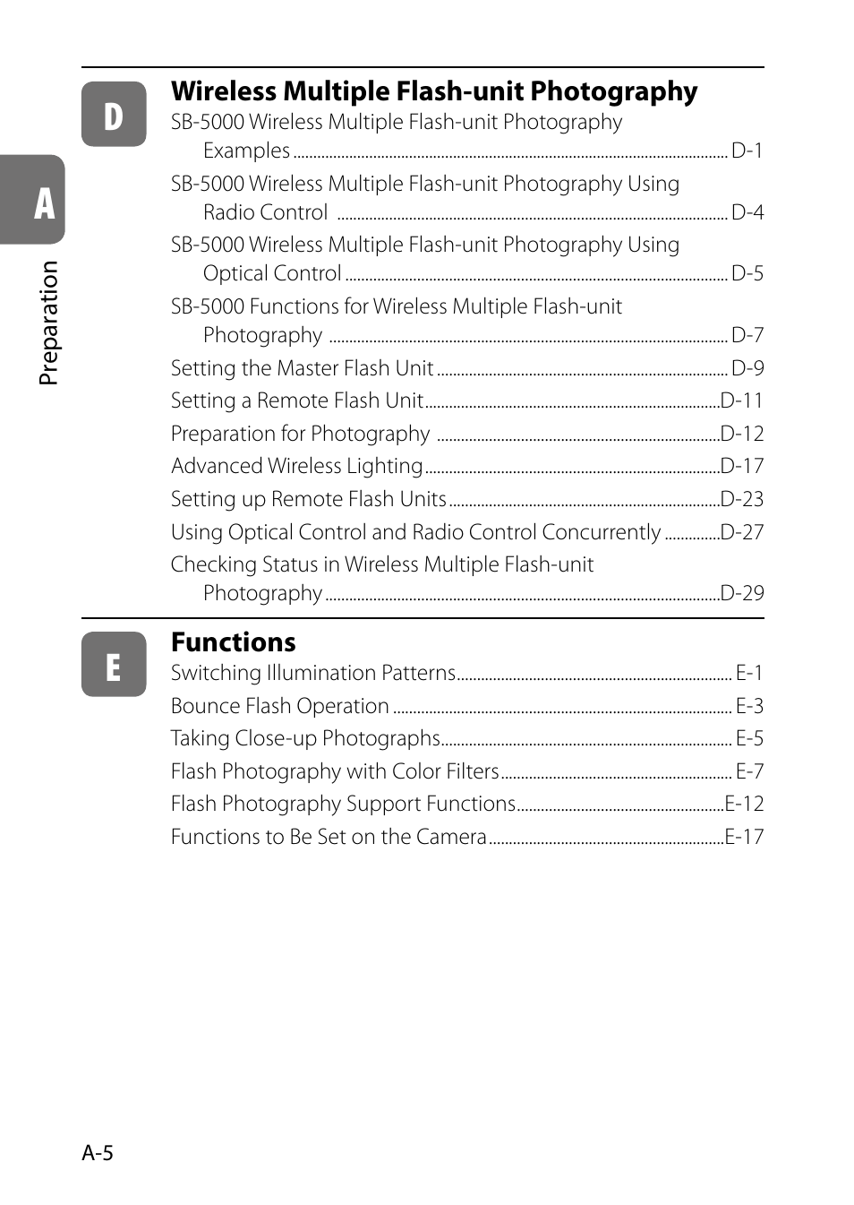 Nikon SB-5000 AF Speedlight User Manual | Page 6 / 120