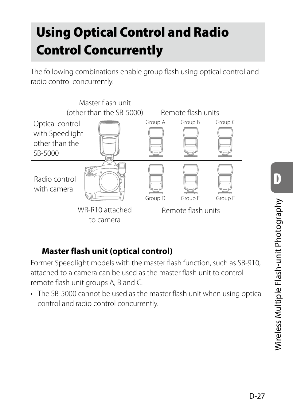 D-27 | Nikon SB-5000 AF Speedlight User Manual | Page 79 / 120