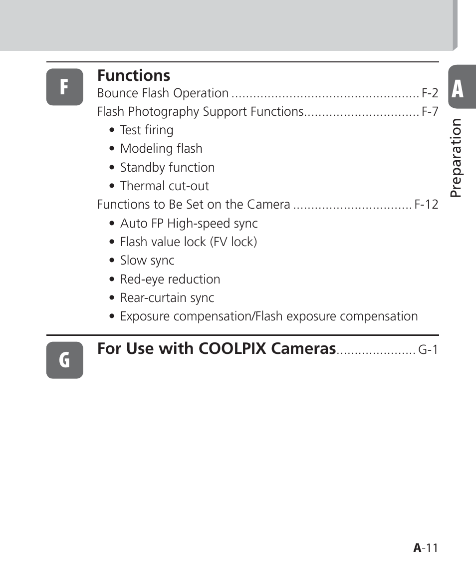 Nikon SB-500 AF Speedlight User Manual | Page 11 / 96