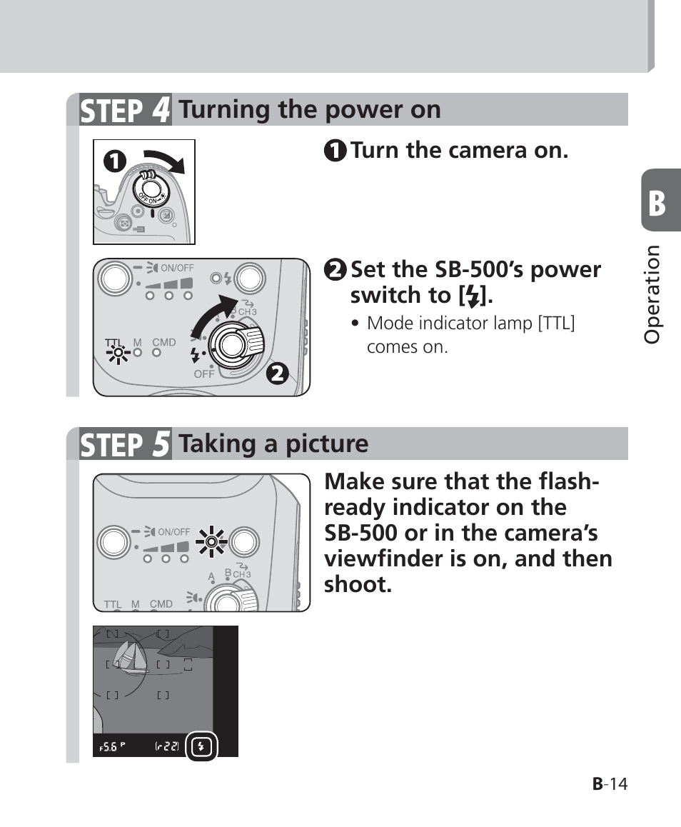 Step | Nikon SB-500 AF Speedlight User Manual | Page 33 / 96