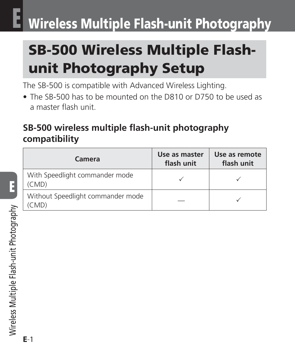 Wireless multiple flash-unit photography | Nikon SB-500 AF Speedlight User Manual | Page 42 / 96