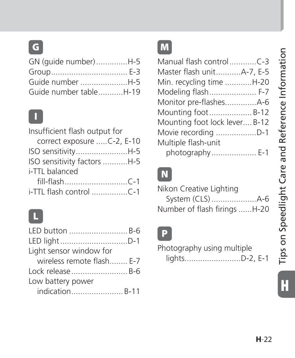 Nikon SB-500 AF Speedlight User Manual | Page 89 / 96