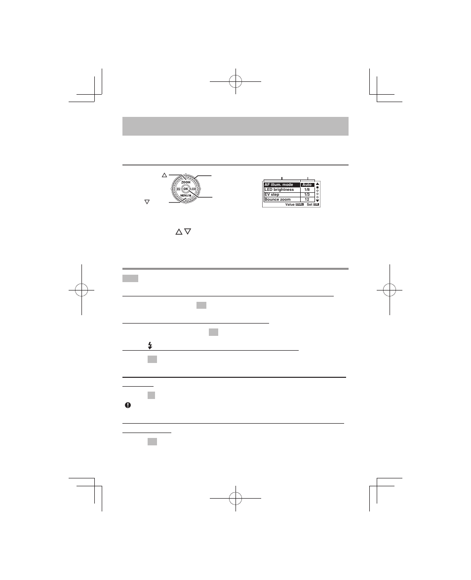 Menu | Olympus FL-700WR Electronic Flash User Manual | Page 26 / 300