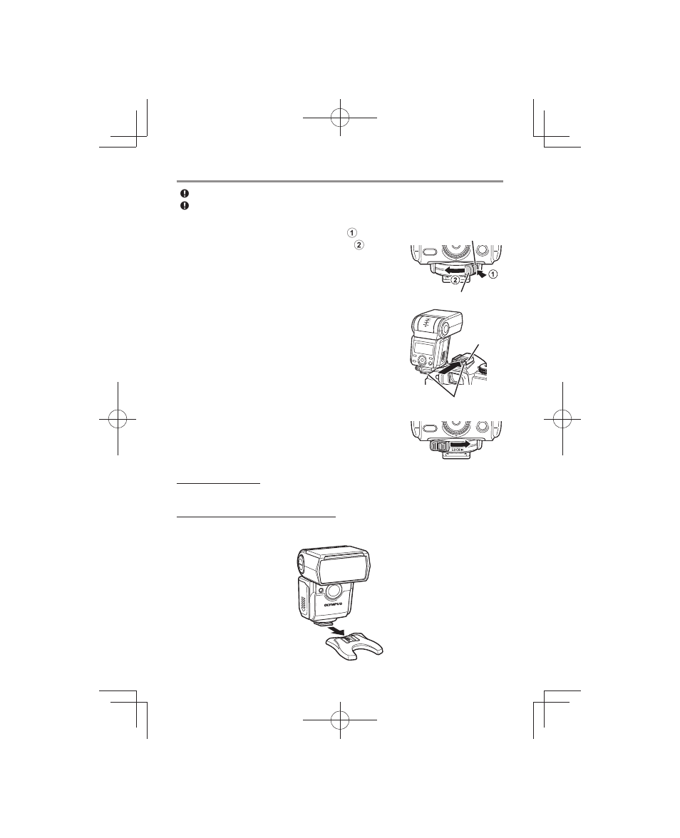 Attaching the fl ash to the camera | Olympus FL-700WR Electronic Flash User Manual | Page 40 / 300