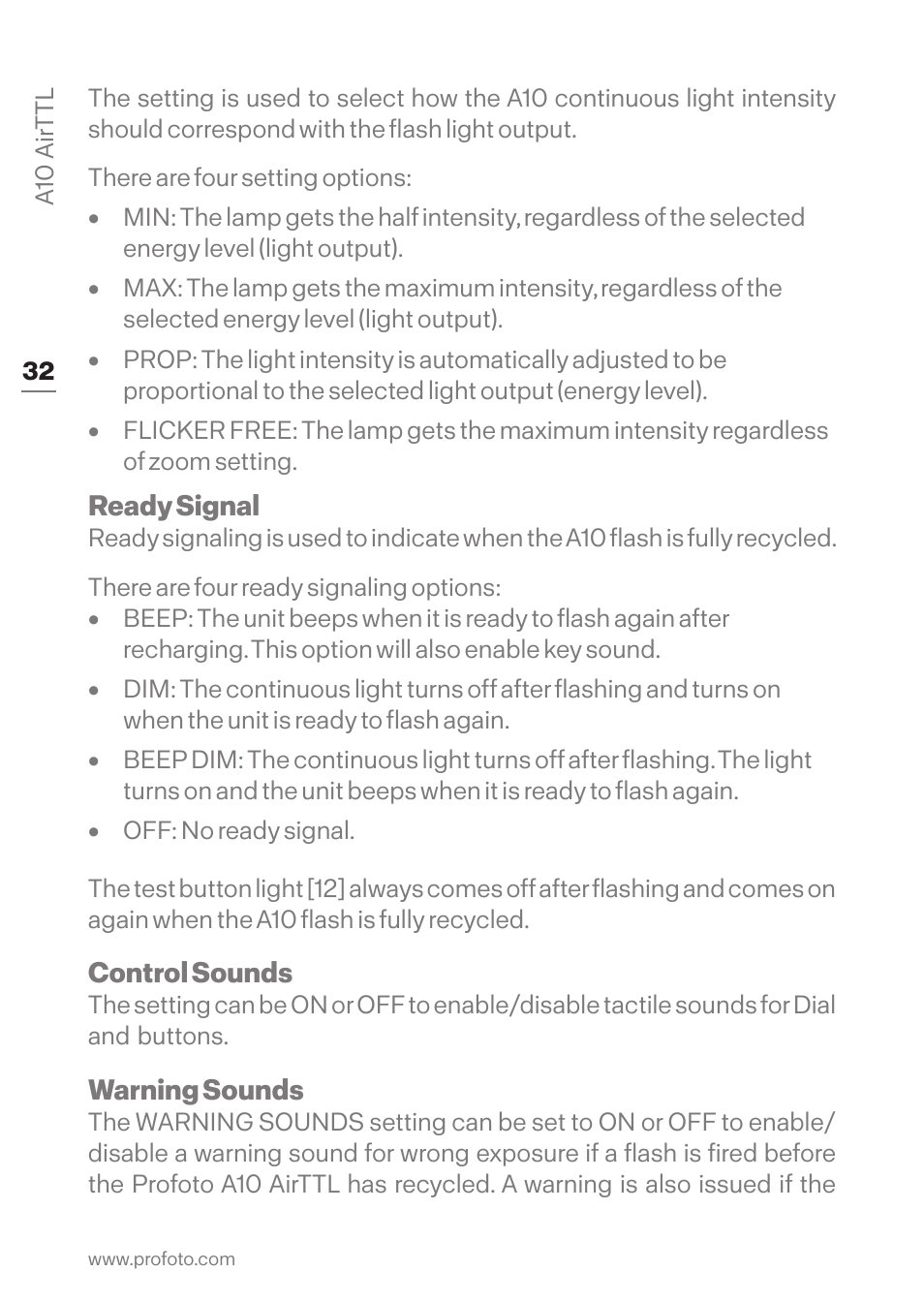 Profoto A10 AirTTL-C Studio Light for Canon User Manual | Page 32 / 52