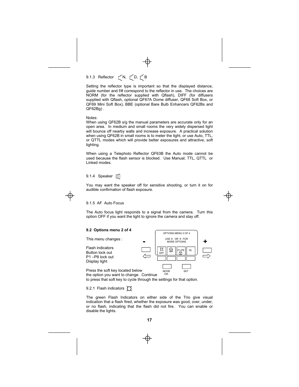 Quantum Instruments Qflash TRIO Basic Flash for Cameras User Manual | Page 19 / 40