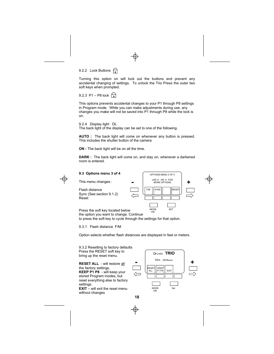 Quantum Instruments Qflash TRIO Basic Flash for Cameras User Manual | Page 20 / 40