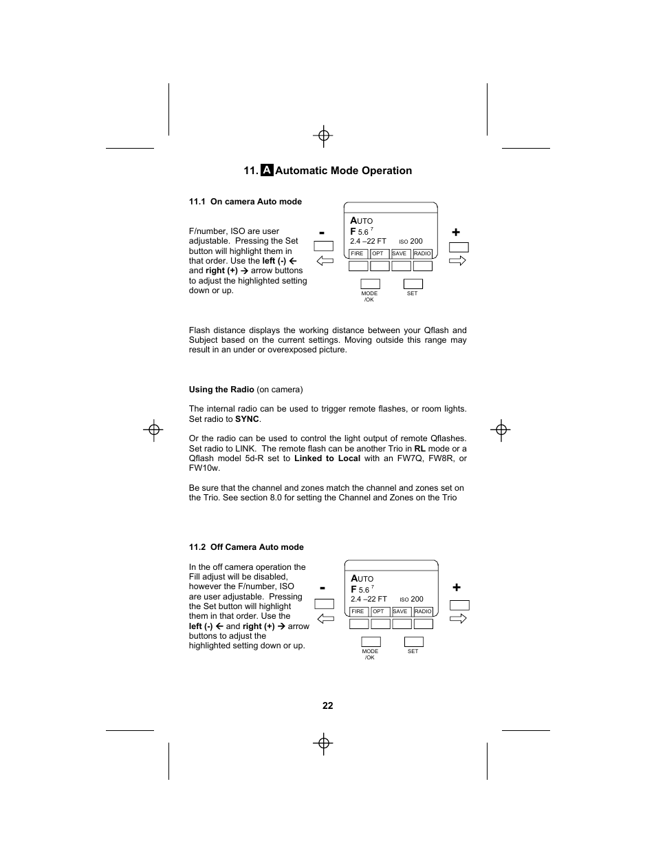 Quantum Instruments Qflash TRIO Basic Flash for Cameras User Manual | Page 24 / 40
