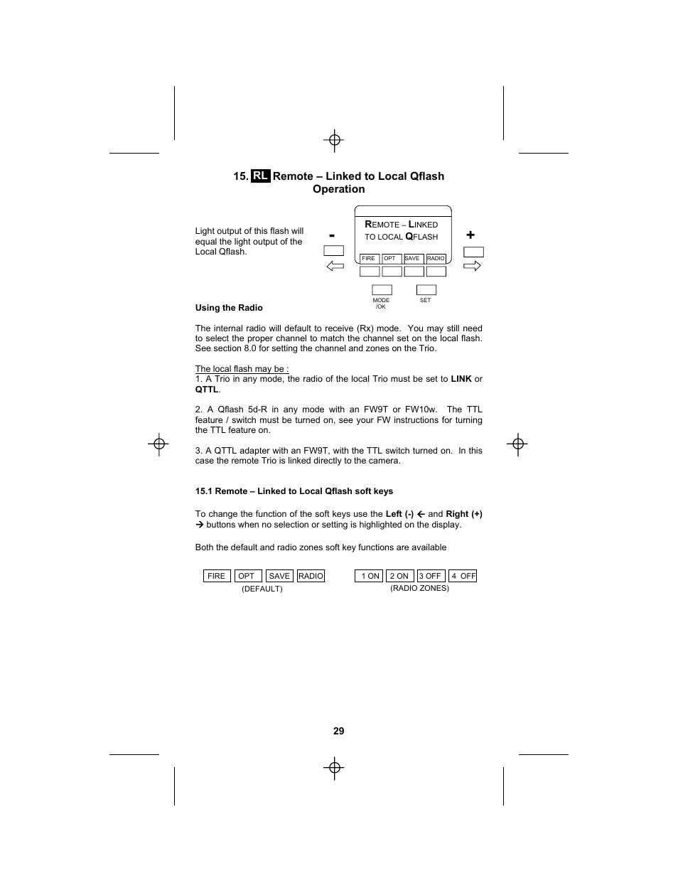 Quantum Instruments Qflash TRIO Basic Flash for Cameras User Manual | Page 31 / 40