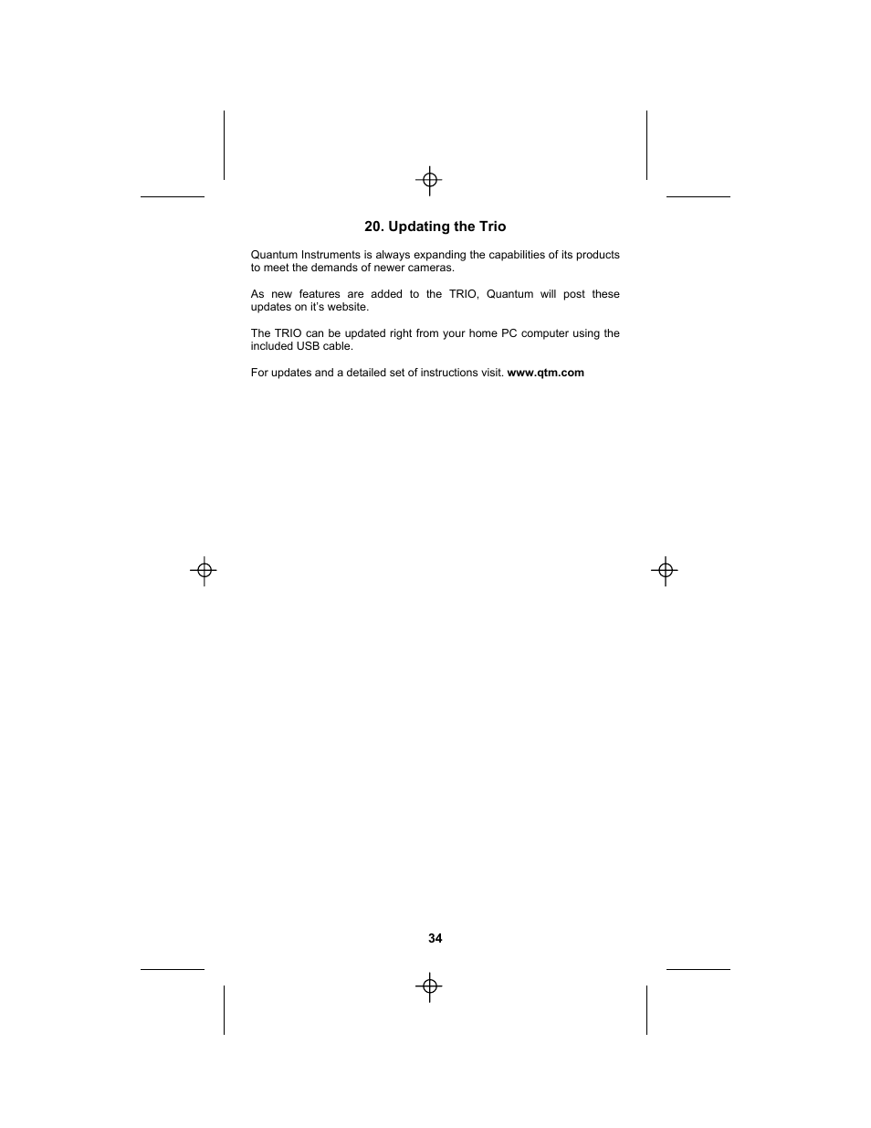 Quantum Instruments Qflash TRIO Basic Flash for Cameras User Manual | Page 36 / 40