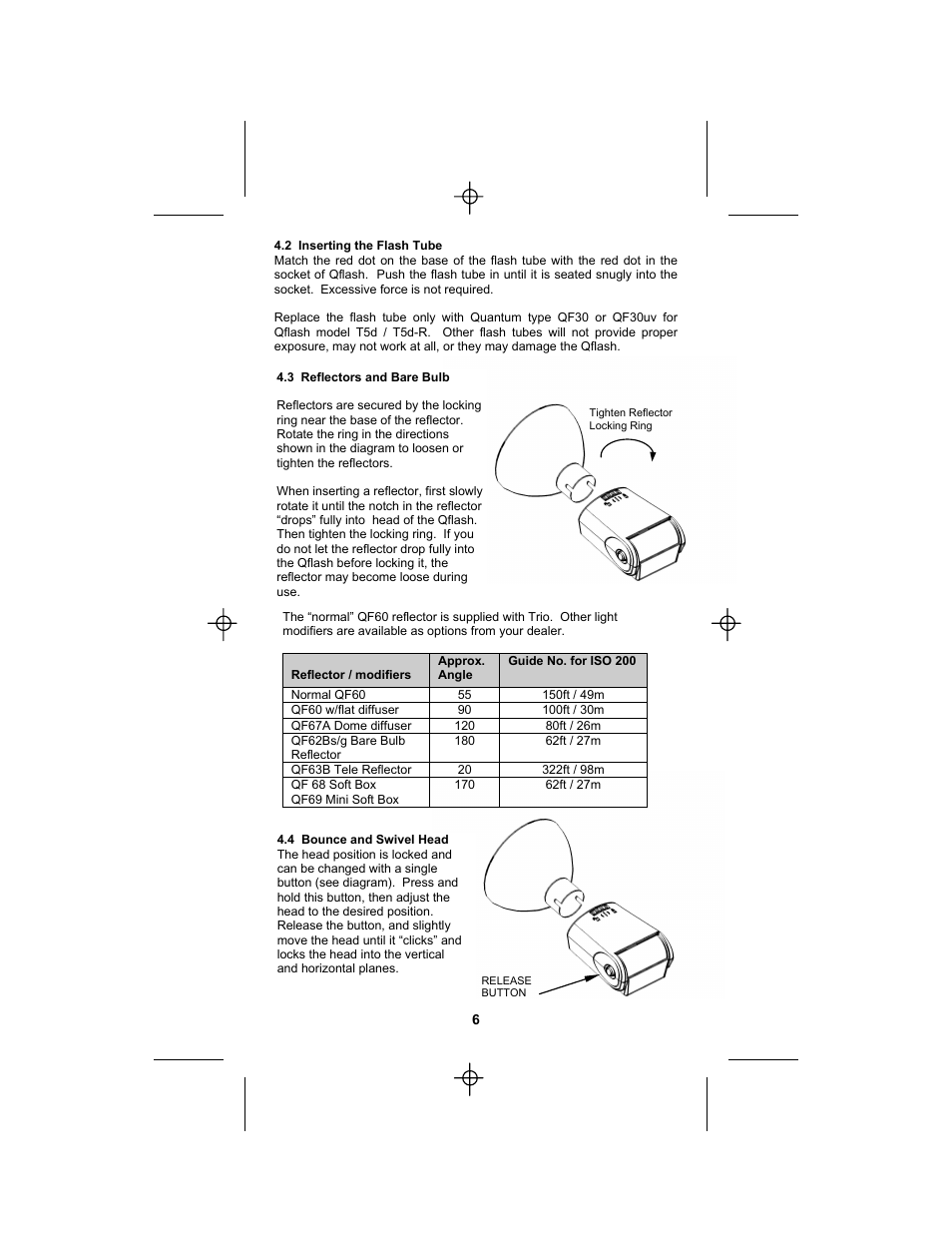 Quantum Instruments Qflash TRIO Basic Flash for Cameras User Manual | Page 8 / 40