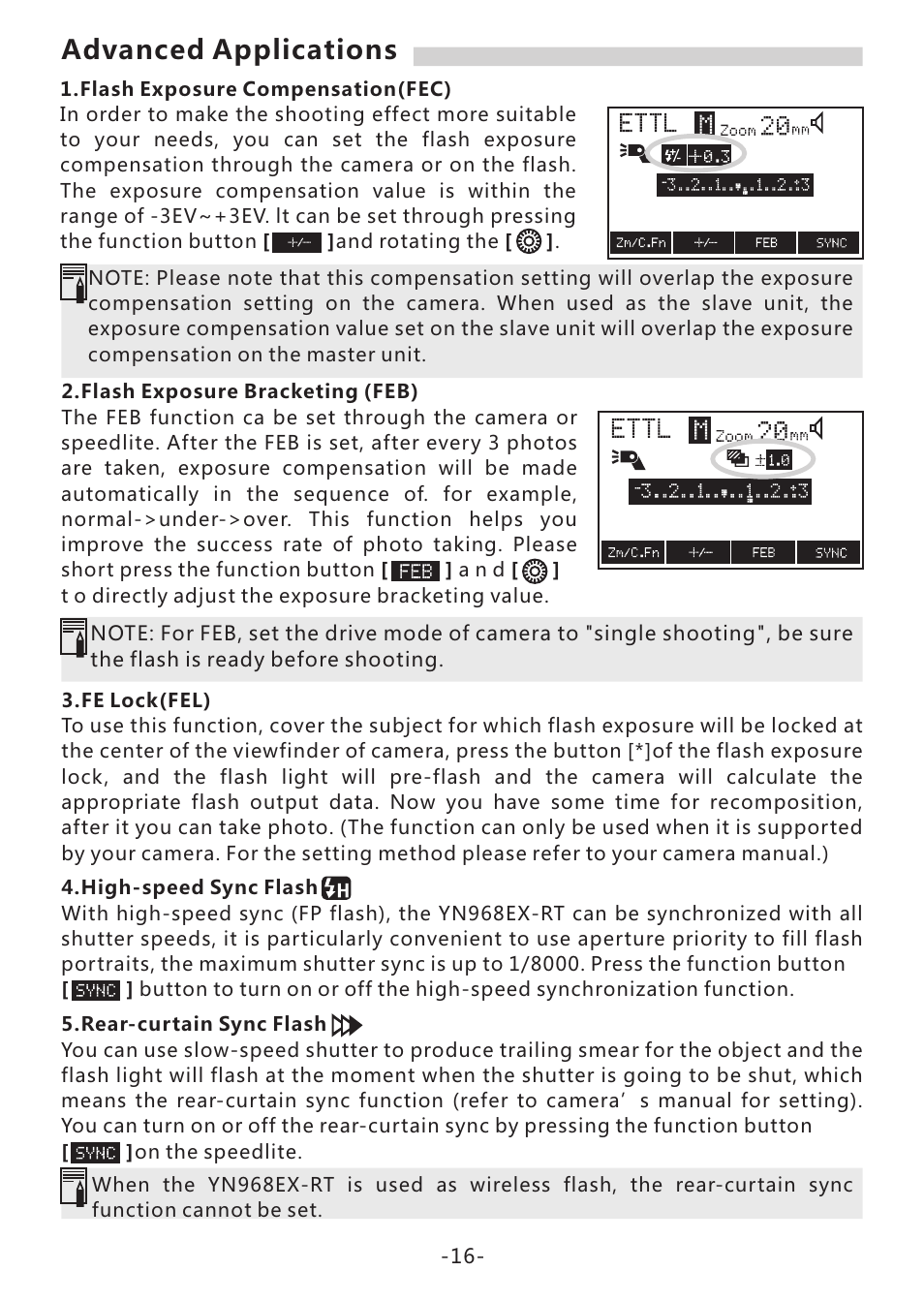 页 18, Advanced applications | Yongnuo Speedlite YN968EX-RT for Cameras User Manual | Page 18 / 26