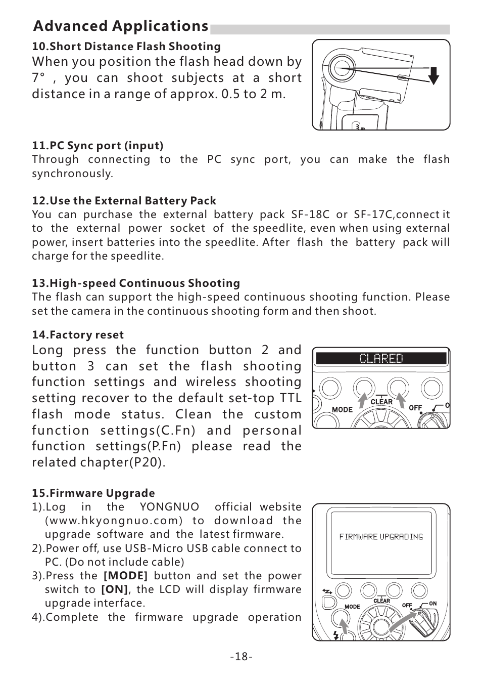 页 20, Advanced applications | Yongnuo Speedlite YN968EX-RT for Cameras User Manual | Page 20 / 26