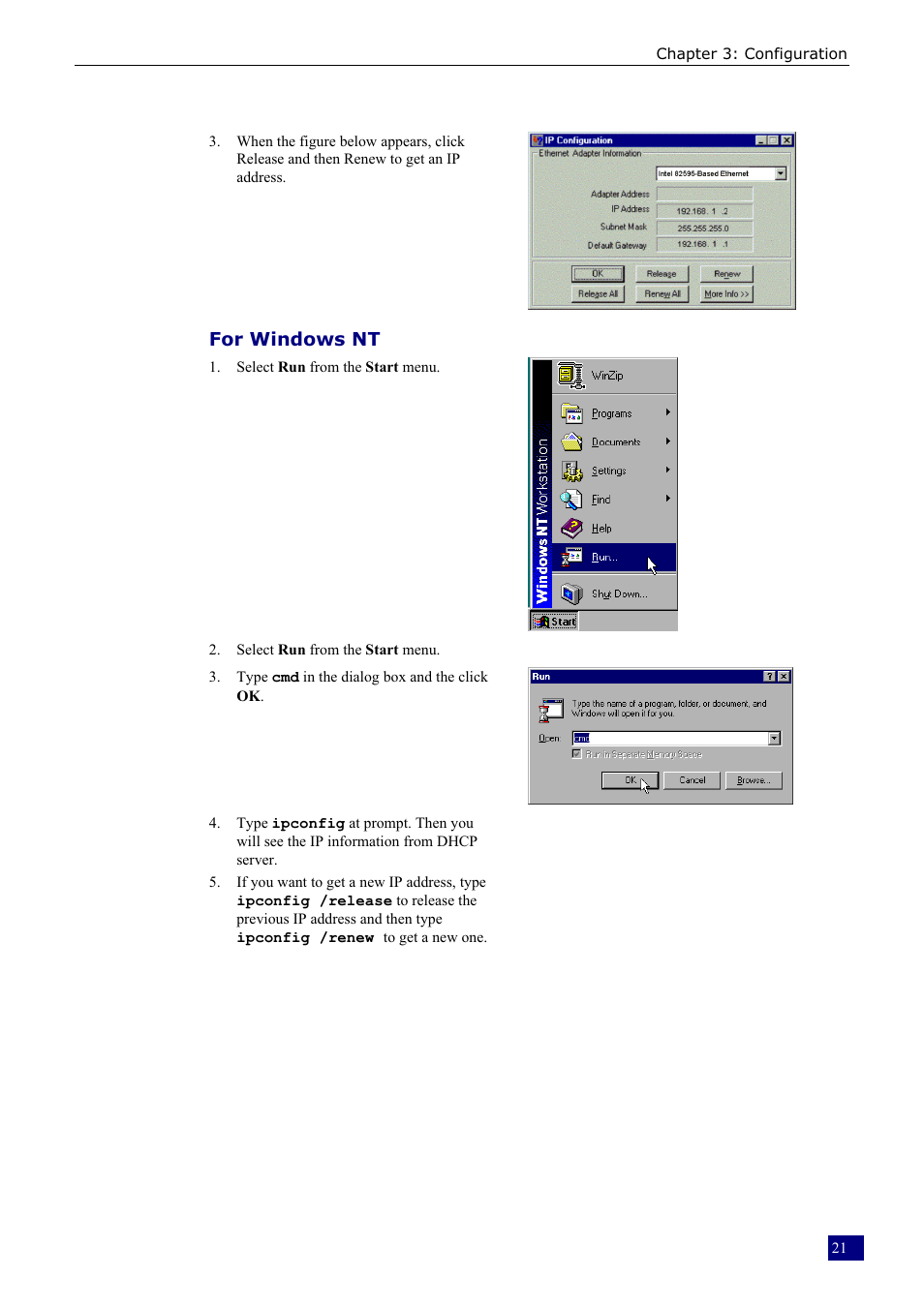 For windows nt | Dynalink RTA230 User Manual | Page 29 / 88