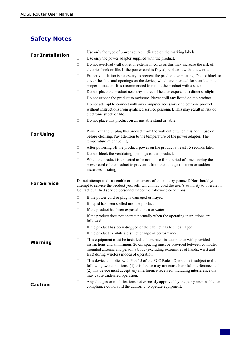 Dynalink RTA230 User Manual | Page 3 / 88