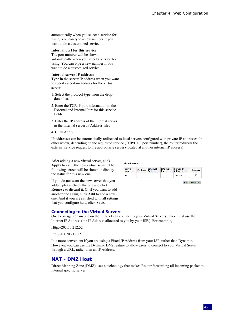 Nat - dmz host | Dynalink RTA230 User Manual | Page 53 / 88