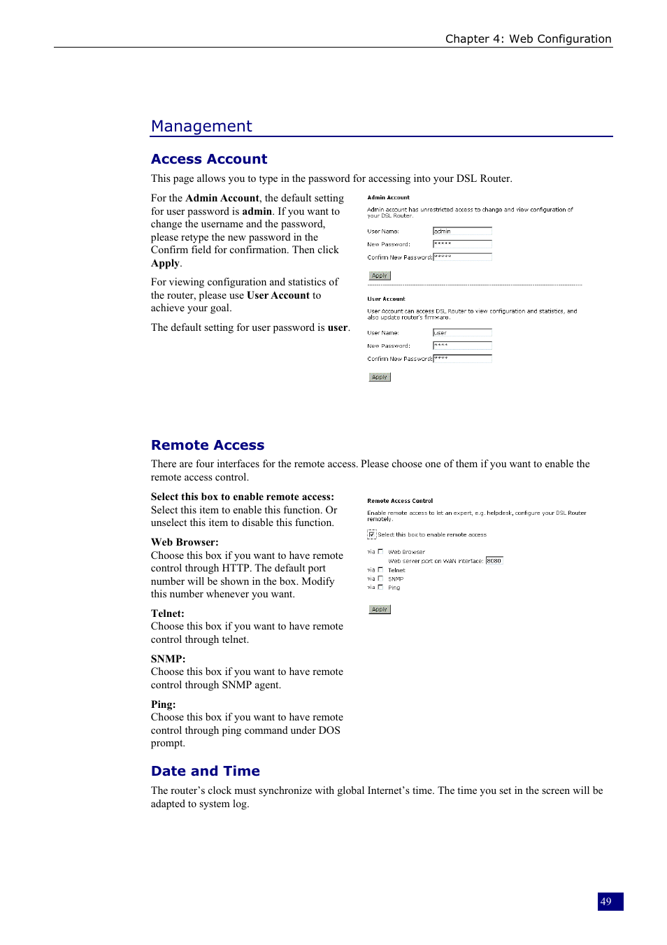 Management | Dynalink RTA230 User Manual | Page 57 / 88