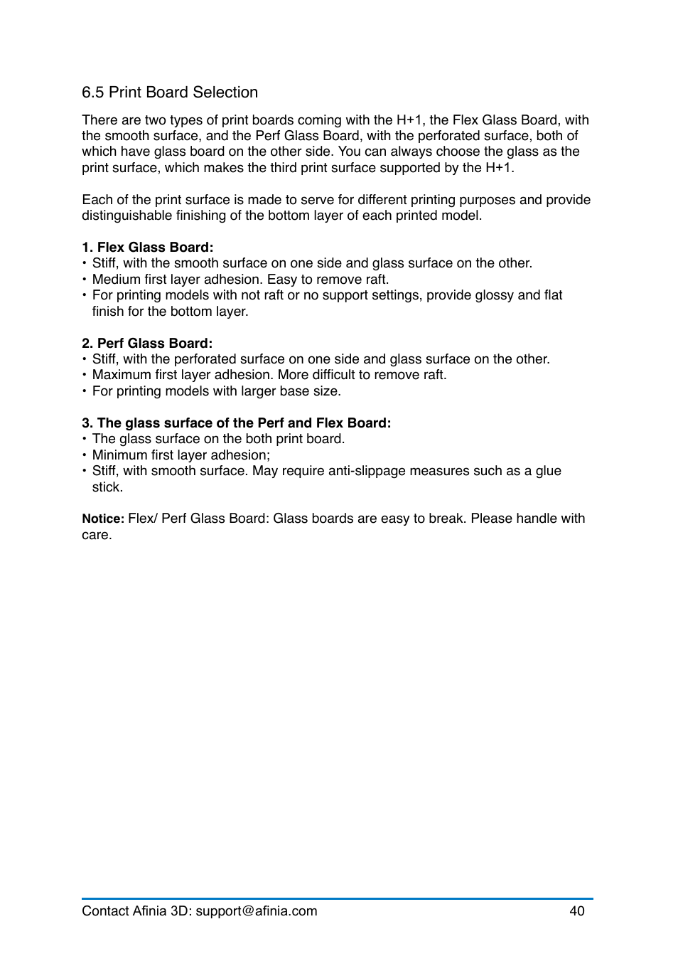 5 print board selection, Rint, Oard | Election | Afinia H+1 3D Printer User Manual | Page 41 / 53