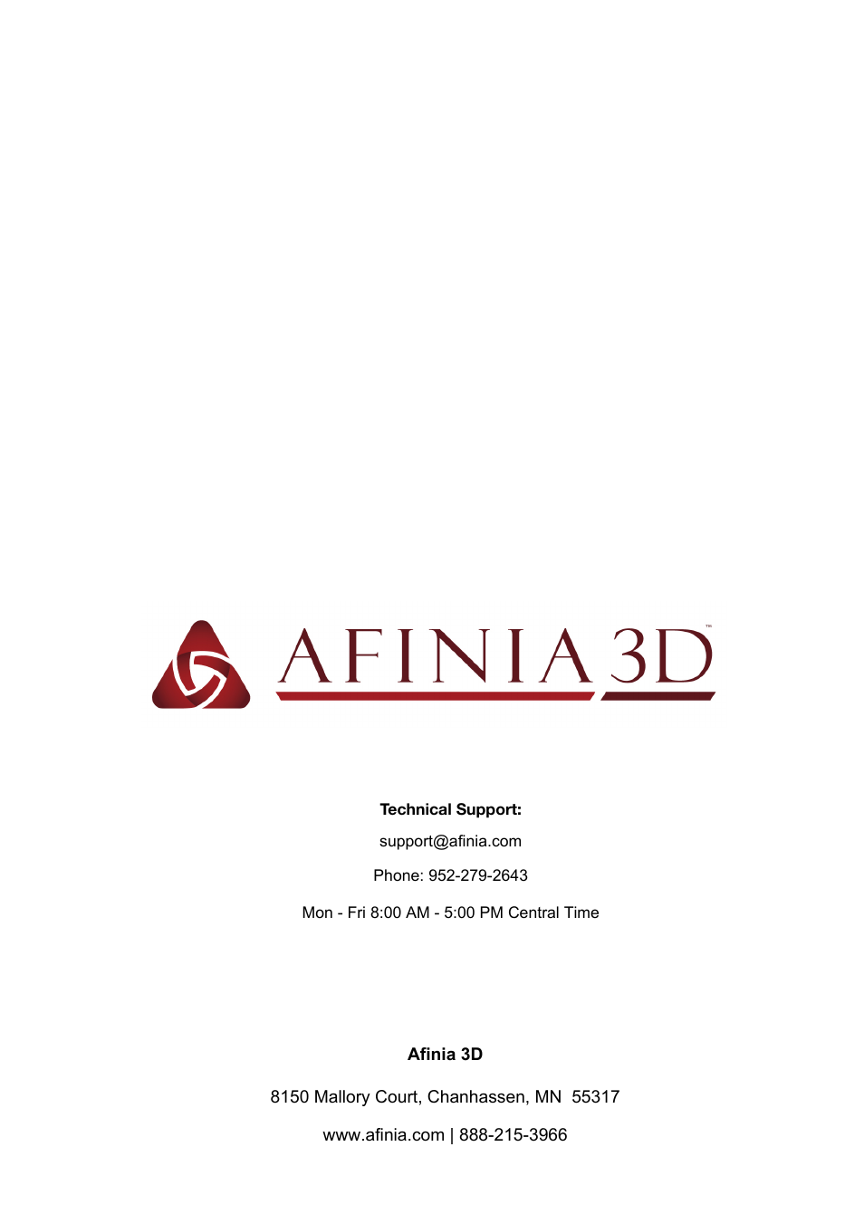 Afinia H+1 3D Printer User Manual | Page 53 / 53