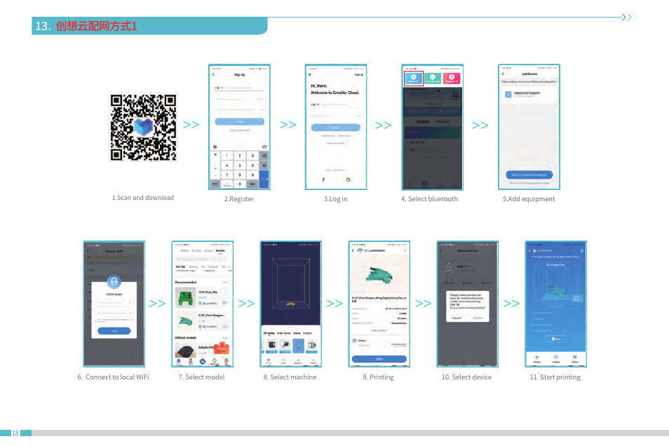 创想云配网方式1 | Creality CR-10 SmPro FDM 3D Printer User Manual | Page 22 / 45