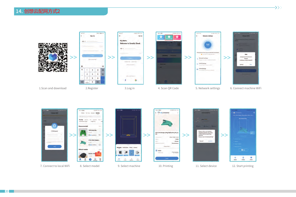 创想云配网方式2 | Creality CR-10 SmPro FDM 3D Printer User Manual | Page 24 / 45