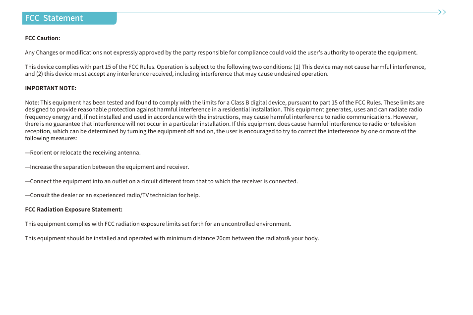 Fcc statement | Creality CR-10 SmPro FDM 3D Printer User Manual | Page 37 / 45