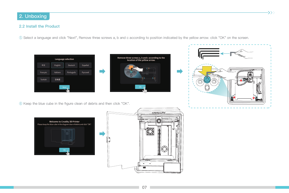 Unboxing | Creality K1 Max 3D Printer User Manual | Page 10 / 25