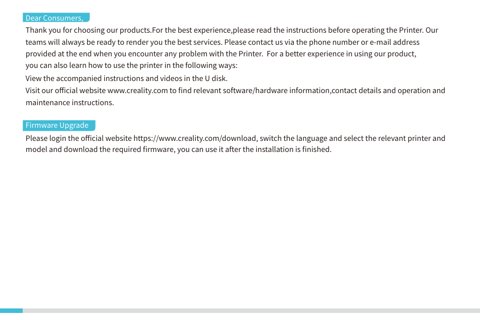 Creality Halot-Lite Resin 3D Printer User Manual | Page 2 / 22