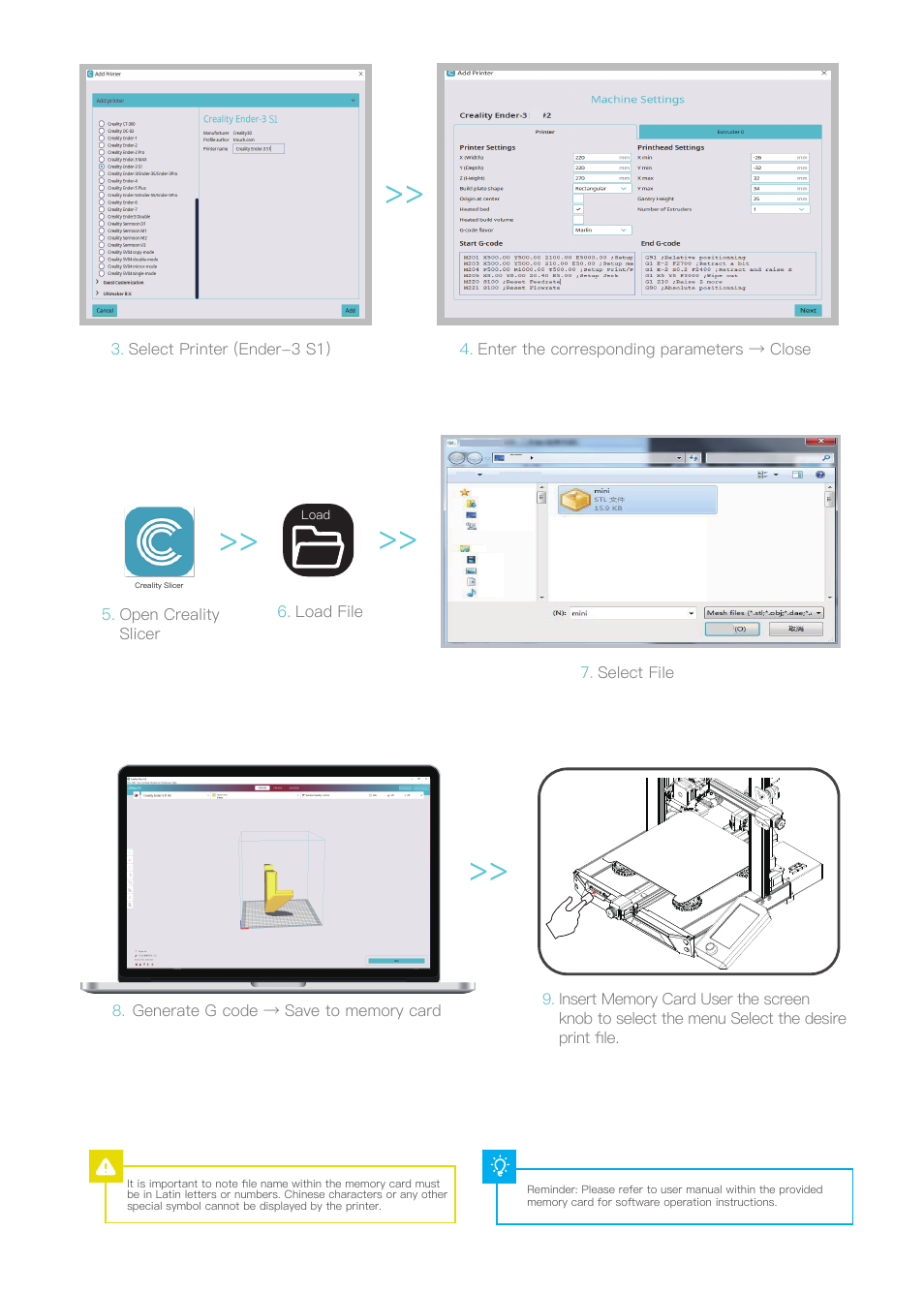 Creality Ender-3 S1 FDM 3D Printer User Manual | Page 10 / 11