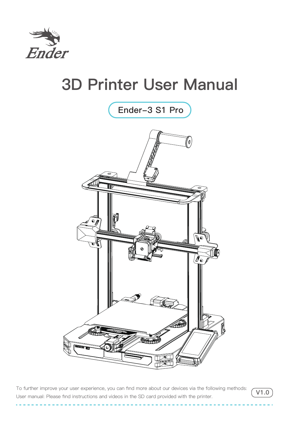 Creality Ender-3 S1 Pro FDM 3D Printer User Manual | 12 pages