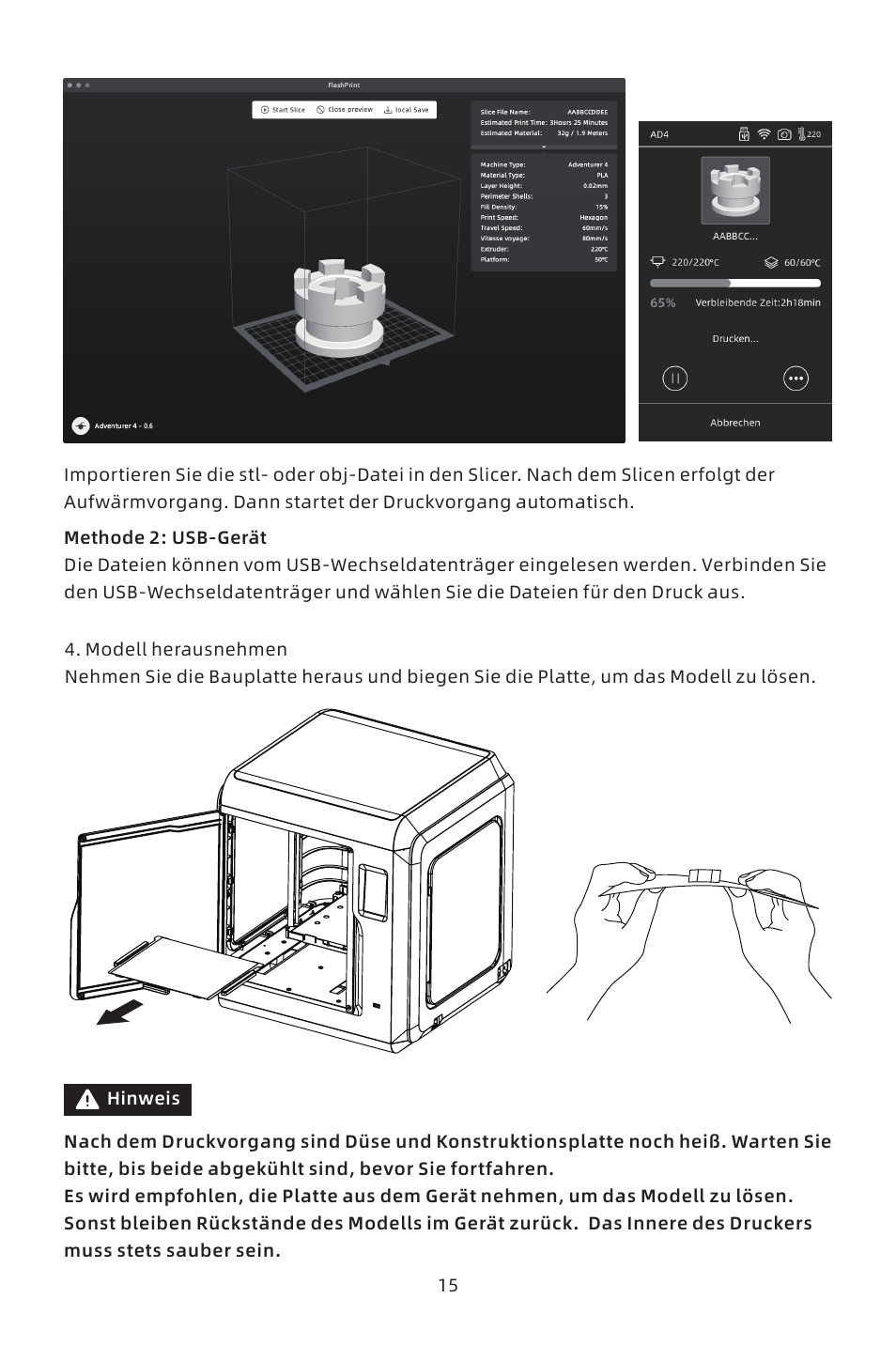 FlashForge Adventurer 4 3D Printer (FFF) User Manual | Page 17 / 28