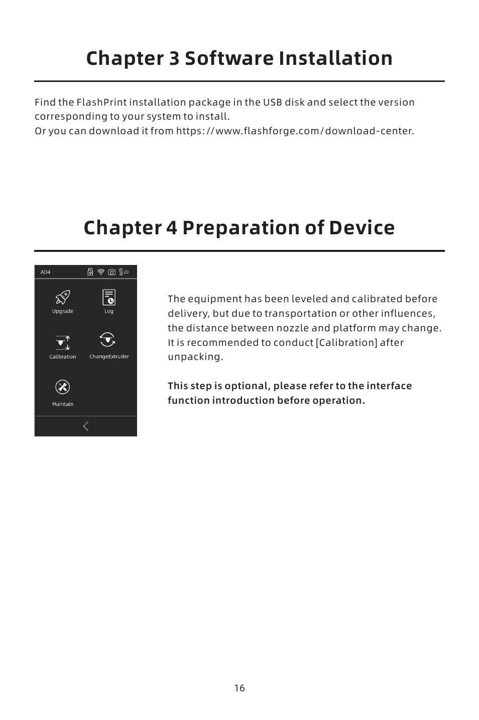 FlashForge Adventurer 4 3D Printer (FFF) User Manual | Page 17 / 52