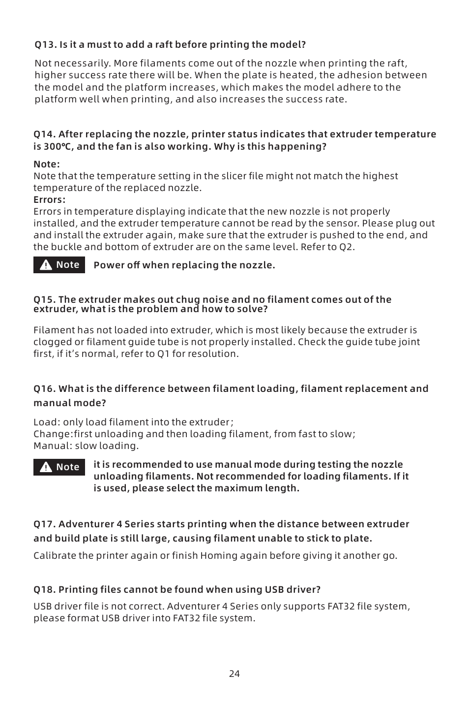 FlashForge Adventurer 4 3D Printer (FFF) User Manual | Page 25 / 52