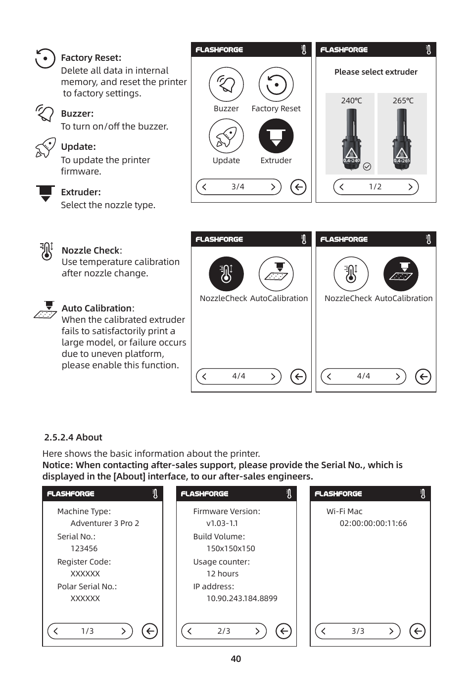 FlashForge Adventurer 3 Pro 2 3D Printer User Manual | Page 43 / 58