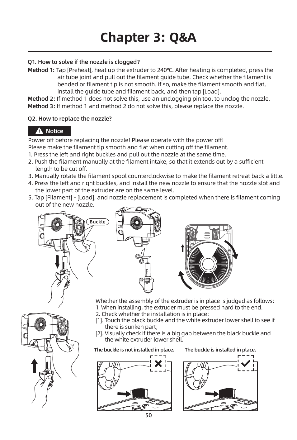 Chapter 3: q&a | FlashForge Adventurer 3 Pro 2 3D Printer User Manual | Page 53 / 58