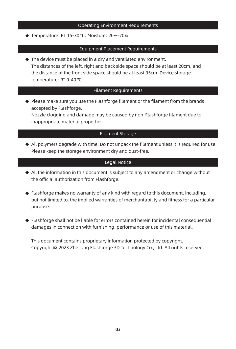 FlashForge Adventurer 3 Pro 2 3D Printer User Manual | Page 6 / 58