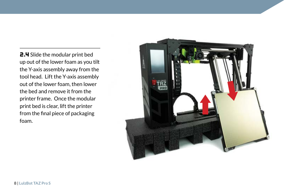 LulzBot TAZ Pro S 3D Printer User Manual | Page 10 / 48