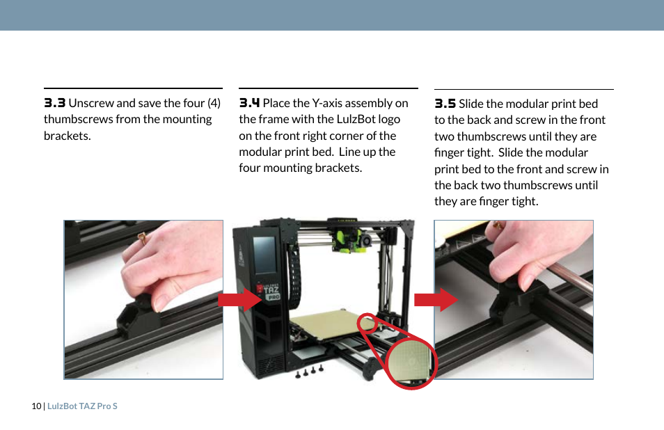 LulzBot TAZ Pro S 3D Printer User Manual | Page 12 / 48