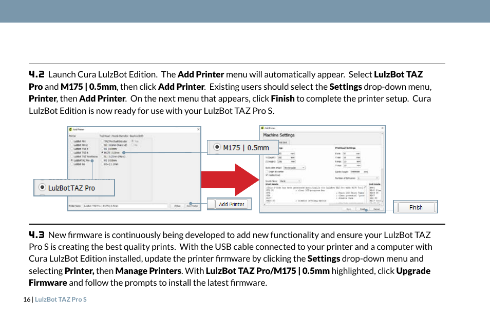 LulzBot TAZ Pro S 3D Printer User Manual | Page 18 / 48