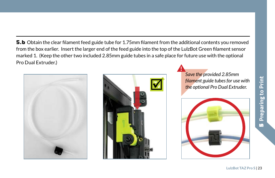 LulzBot TAZ Pro S 3D Printer User Manual | Page 25 / 48