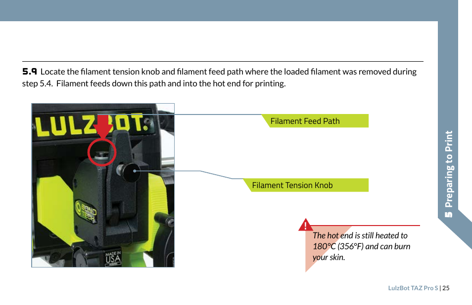 LulzBot TAZ Pro S 3D Printer User Manual | Page 27 / 48