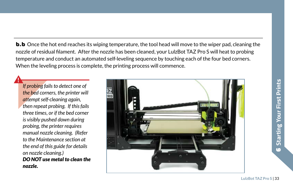 LulzBot TAZ Pro S 3D Printer User Manual | Page 35 / 48