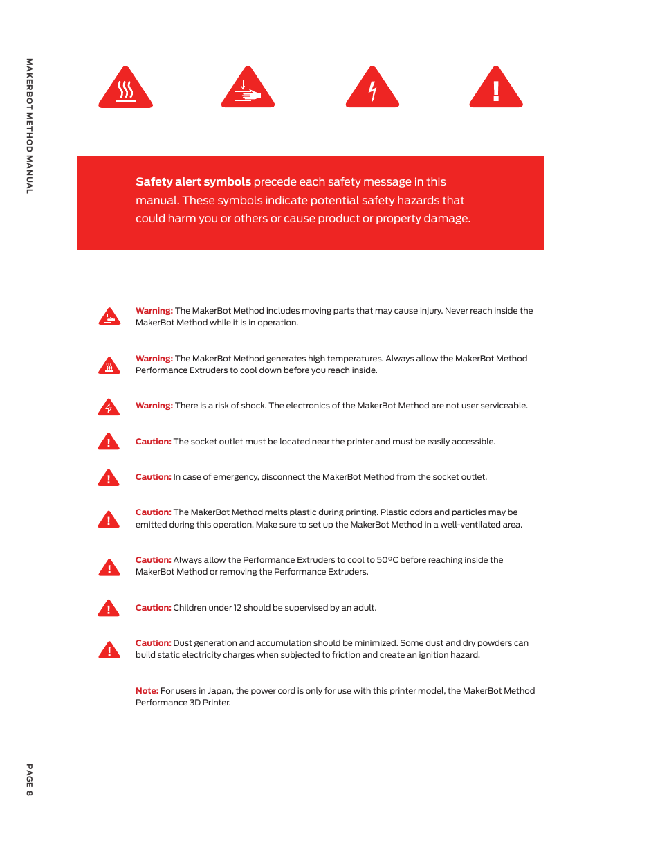 MakerBot METHOD X 3D Printer User Manual | Page 8 / 28