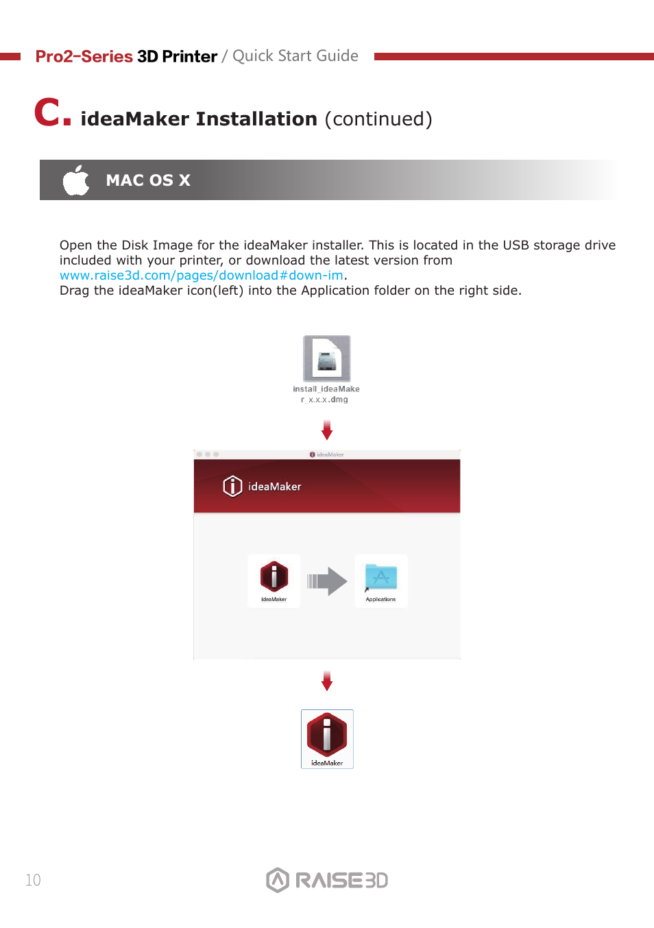 Ideamaker installation (continued) | Raise 3D Pro2 Plus Large Format 3D Printer User Manual | Page 12 / 31