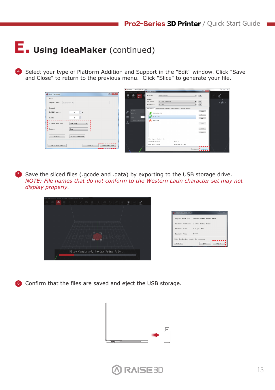 Using ideamaker (continued) | Raise 3D Pro2 Plus Large Format 3D Printer User Manual | Page 15 / 31
