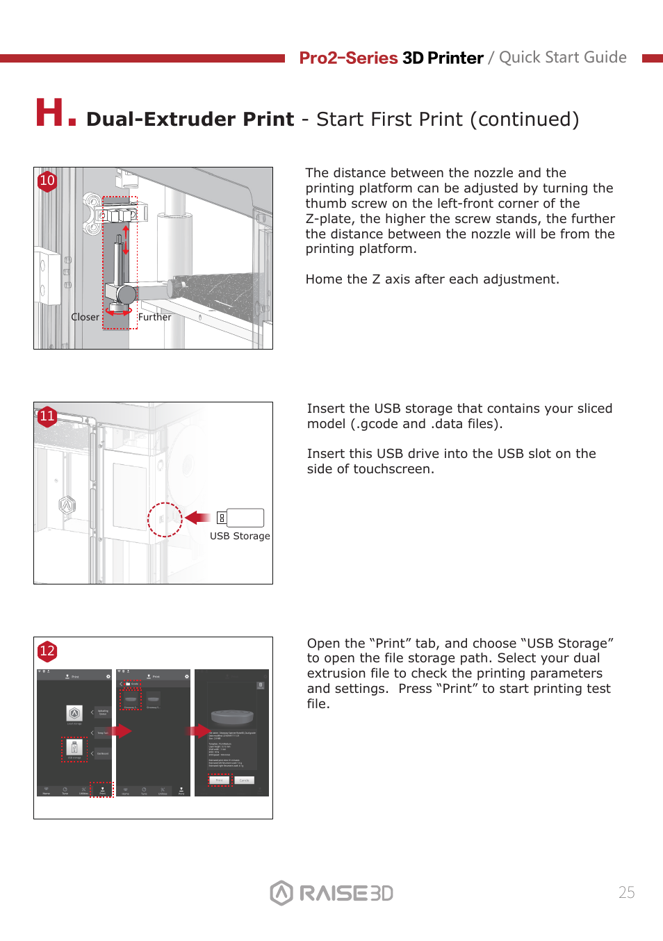 Raise 3D Pro2 Plus Large Format 3D Printer User Manual | Page 27 / 31