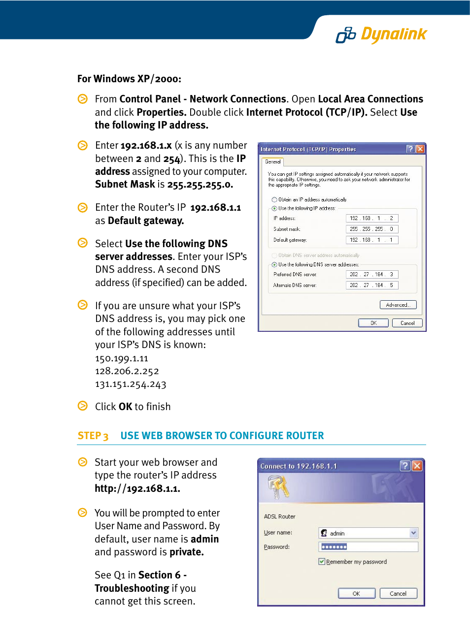 Dynalink RTA210 User Manual | Page 6 / 14